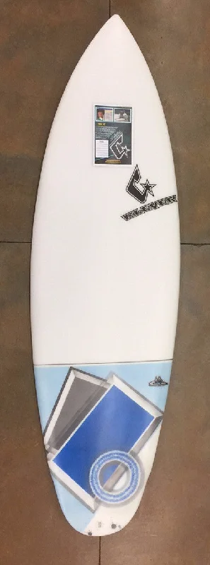 surfboards for pro surfers looking for precision-Clever 5'9 Fish Jet Blue Tail Air Brush Surfboard