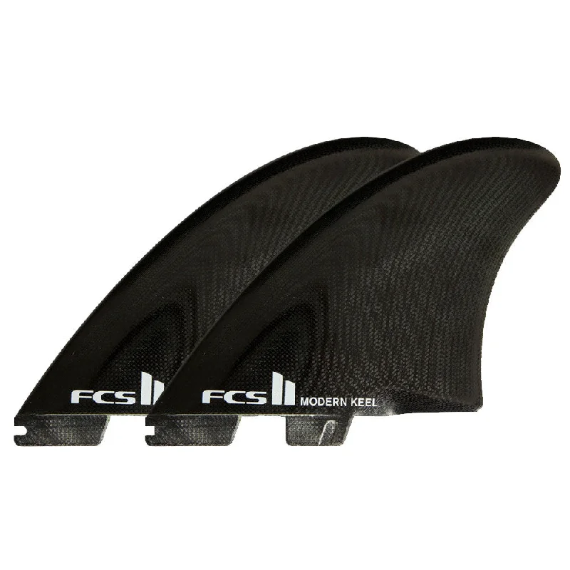 surfboard fins for increased hold and traction-FCS II TWIN - Modern Keel PG Twin Retail Fins - Black