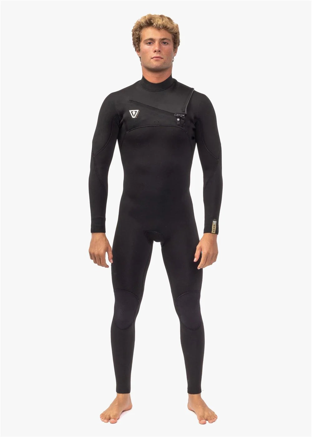 wetsuits for long-range diving and exploration-7 Seas Comp 4/3mm Chest Zip - Black (2024)