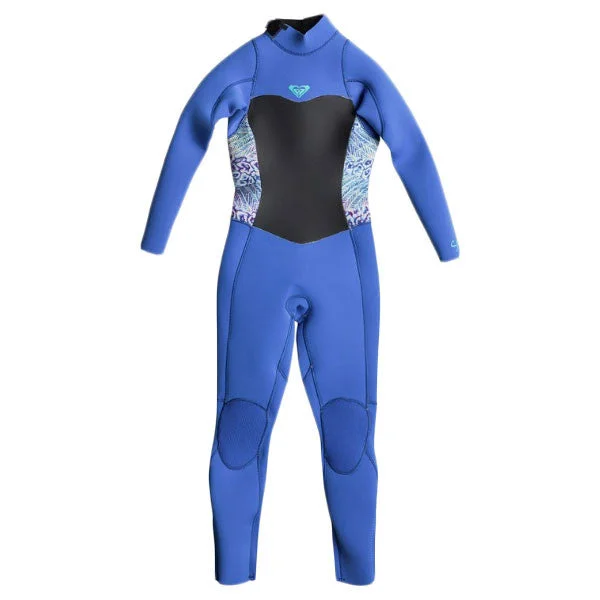 wetsuits for comfort during deep dives-Roxy Girls Syncro 4/3 Back Zip Wetsuit - Sea Blue