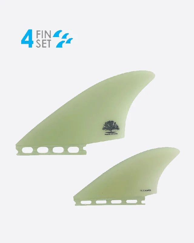 surfboard fins with streamlined shapes for reduced drag-True Ames Mackie Quad Fin Set