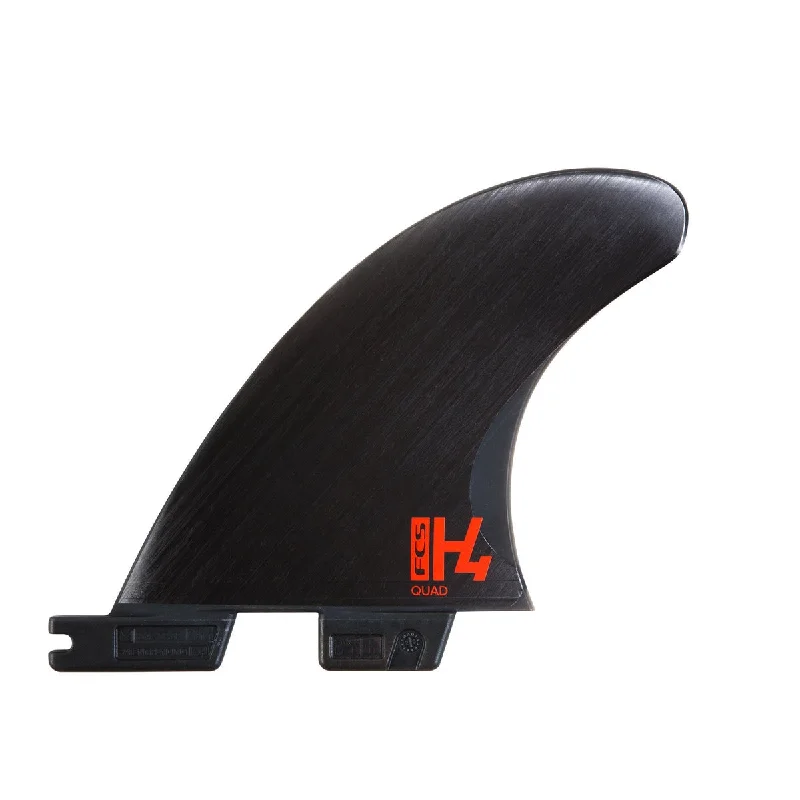 surfboard fins with carbon-fiber edges for strength-FCS II 4H Smoke Quad Rear Fins-Medium