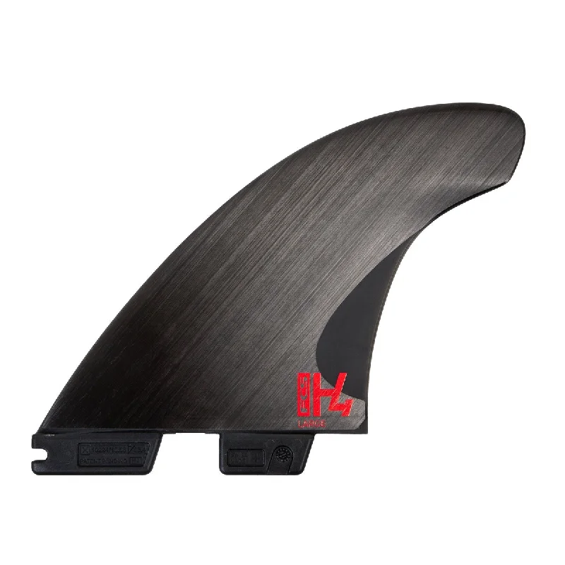 surfboard fins with dual-fin setup for stability-FCS II H4 Smoke Tri Fins