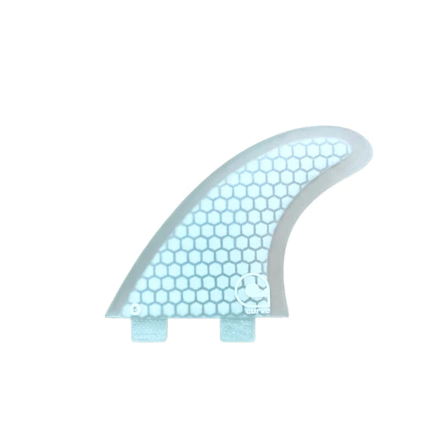 surfboard fins with high aspect ratios for speed-Surfboard Fins M5 - Dual Tab Thruster - HEXCORE