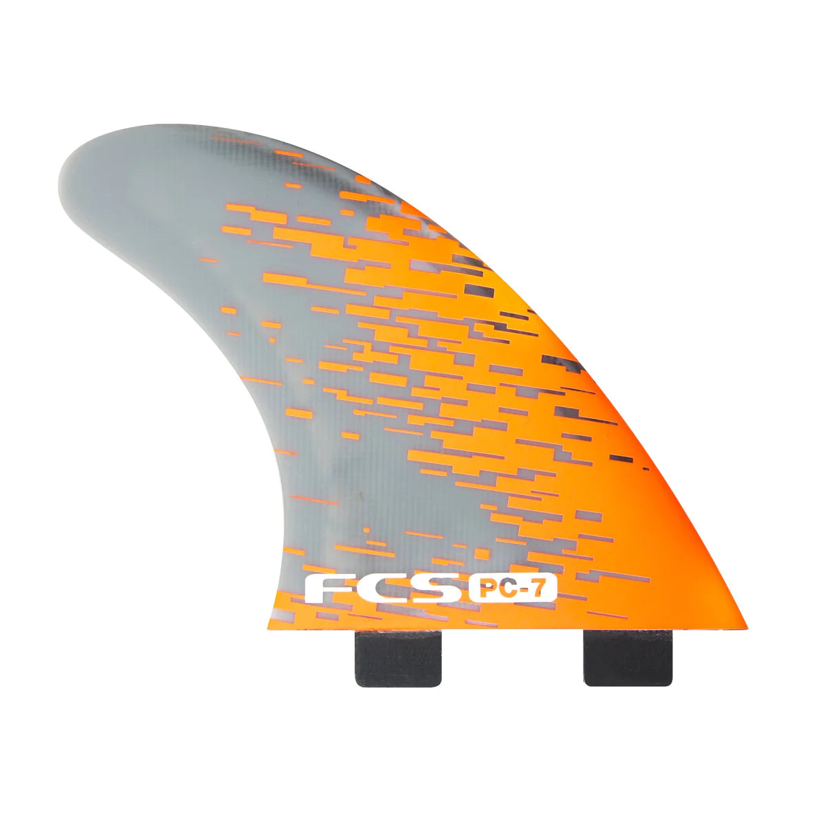 surfboard fins for high-control turns-FCS II PC-7 Orange Smoke Tri Retail Fin Set - Large