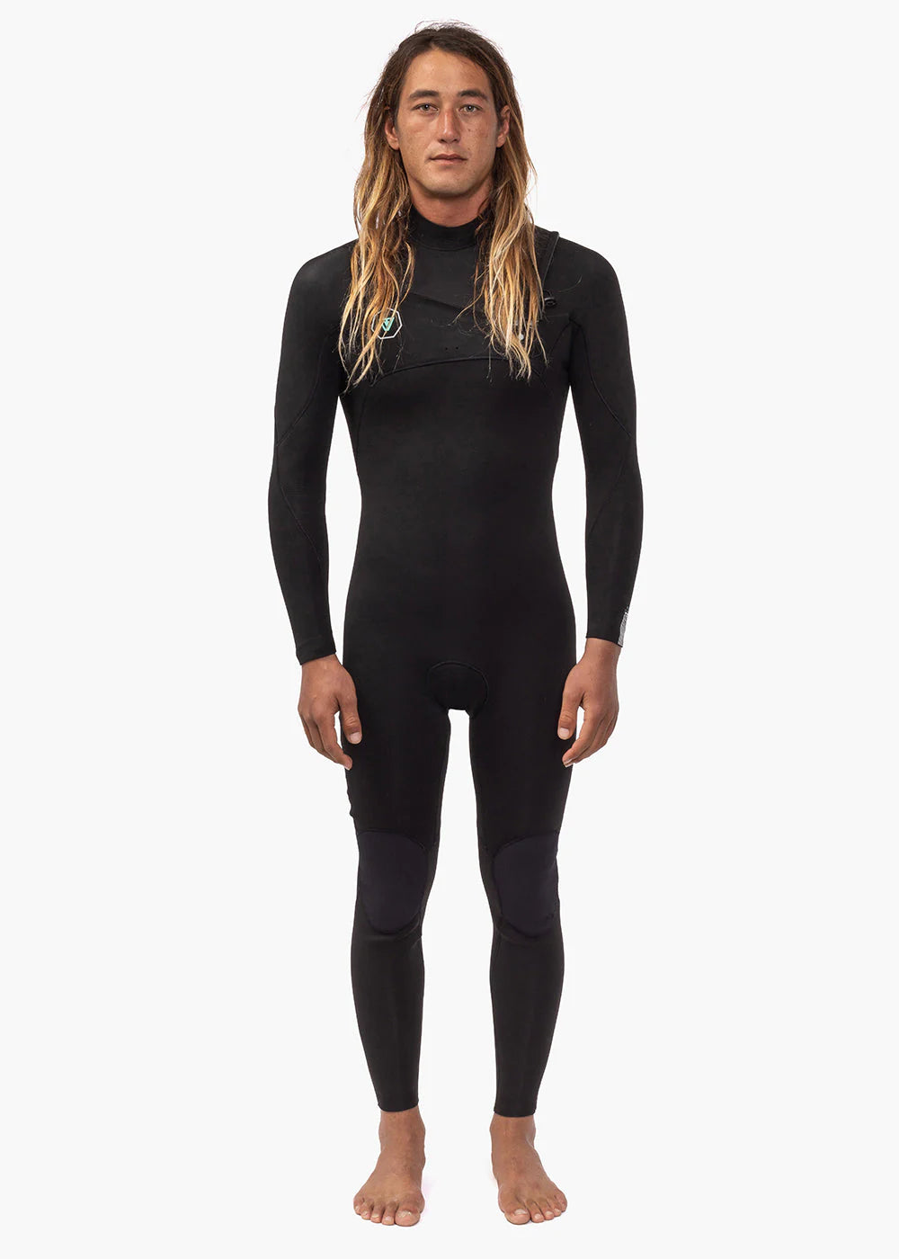 wetsuits for enhanced body heat retention-7 Seas 5/4mm Chest Zip - Black (2023-24)