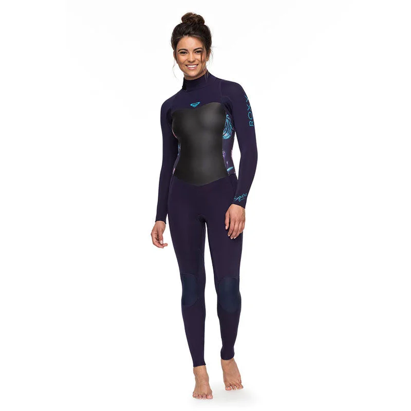 best wetsuits for scuba diving-Roxy Womens Syncro 5/4/3 Wetsuit - Blue Ribbon