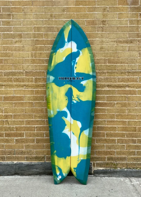 surfboards for excellent wave-catching-5'4" Trimcraft Surfboards Side Cut Keel Fish - Abstract