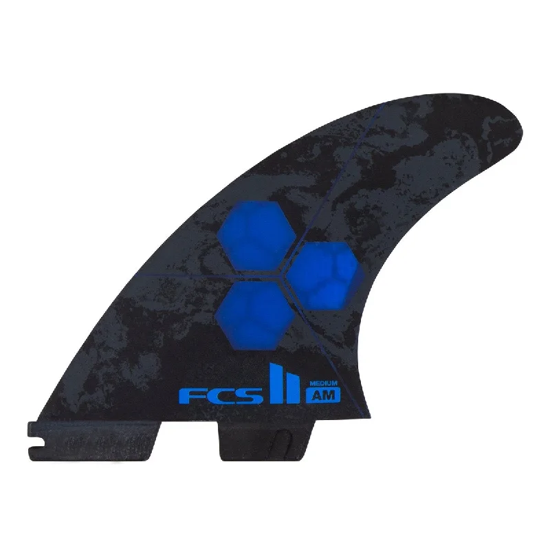 surfboard fins for easy foot adjustments-FCS II TRI-QUAD - AM PC Medium Cobalt