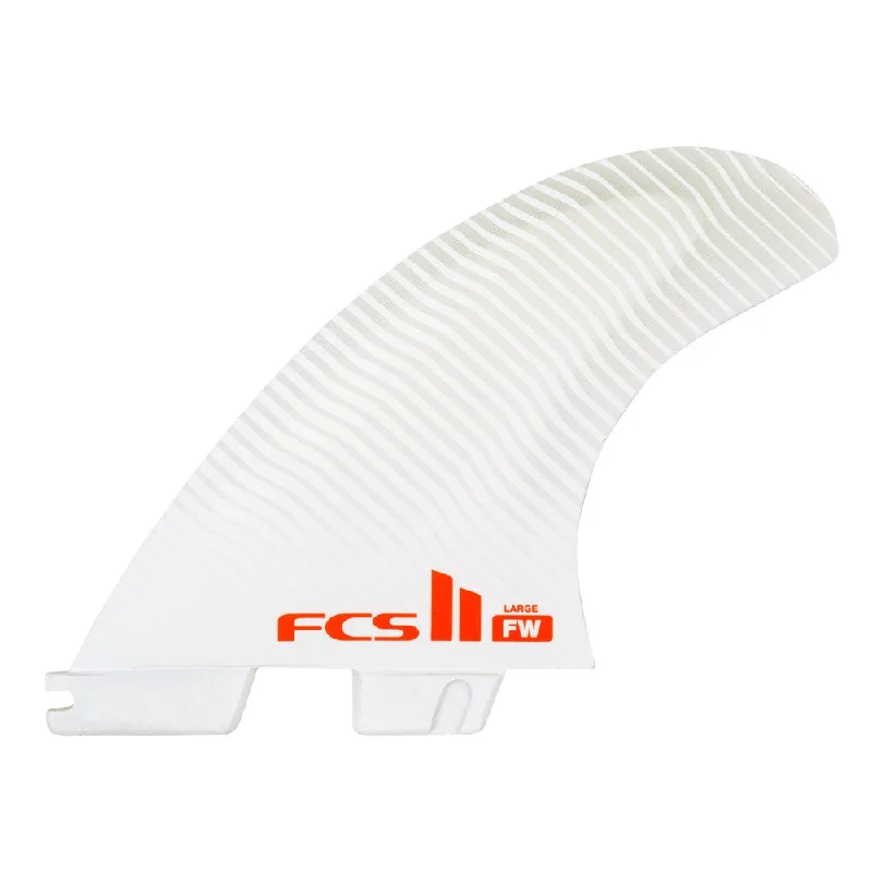 surfboard fins with advanced materials for superior control-FCS II FW PC White Tri-Quad Fins