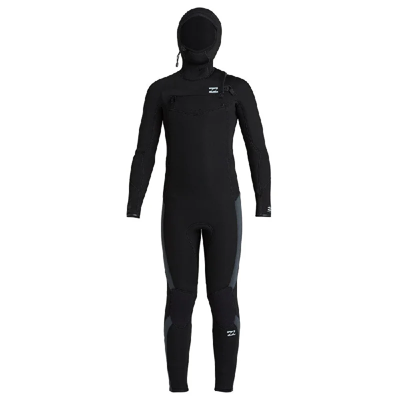 wetsuits with thermal lining for added warmth-Billabong Youth Absolute 5/4 Hooded Wetsuit