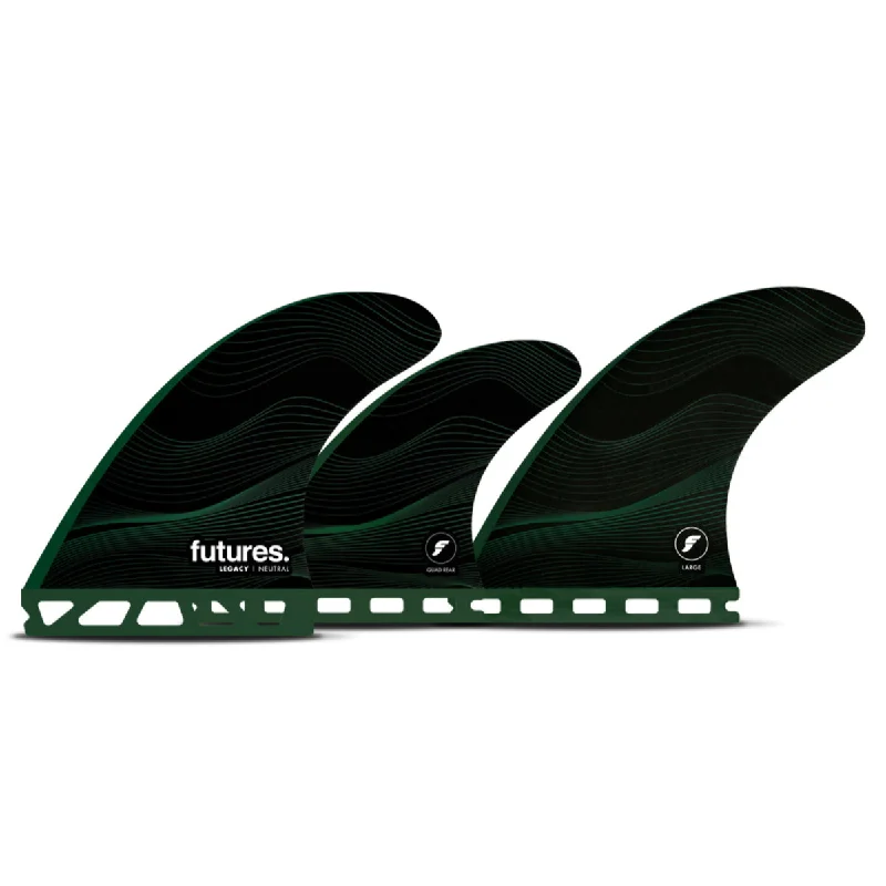 surfboard fins for wave-holding in fast conditions-Futures - 5 FIN - F8 HC Legacy Series Neutral - Green