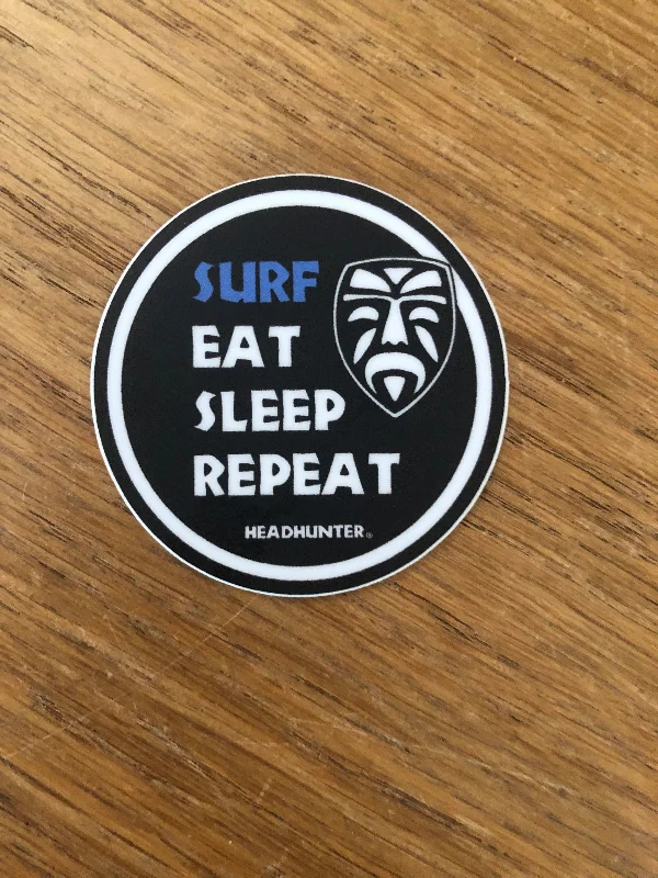 surf clothing for extra protection in the sun-Surf Eat Sleep Sticker - 3 Pack