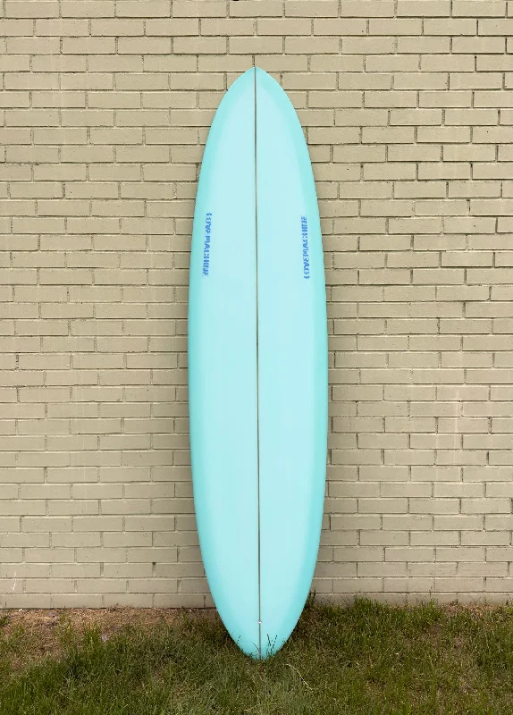 best surfboards for fast paddling-7'4" Lovemachine Surfboards Thick Lizzy - Aqua