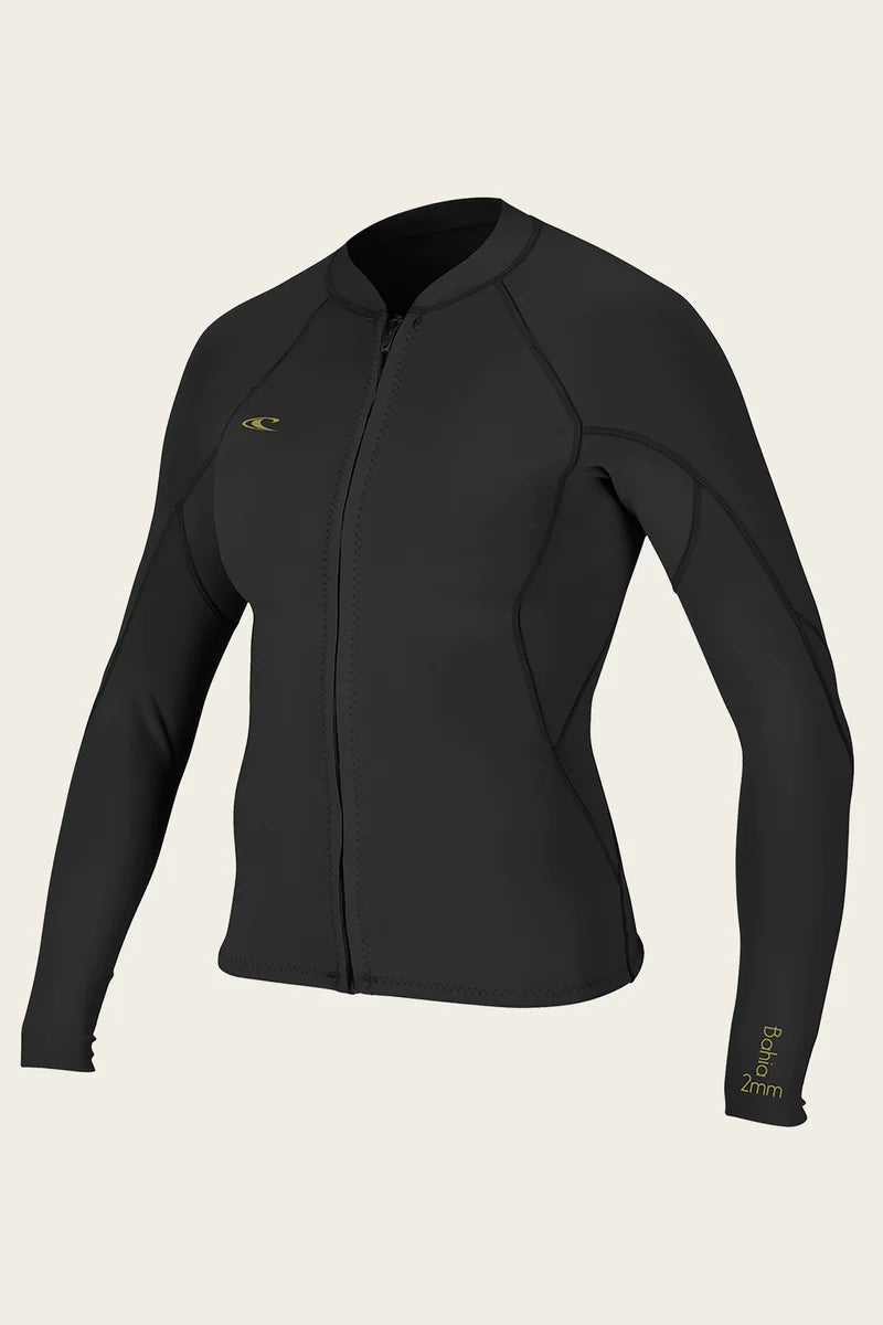 wetsuits with comfort-seam technology-Womens O'neill Bahia FZ Jacket