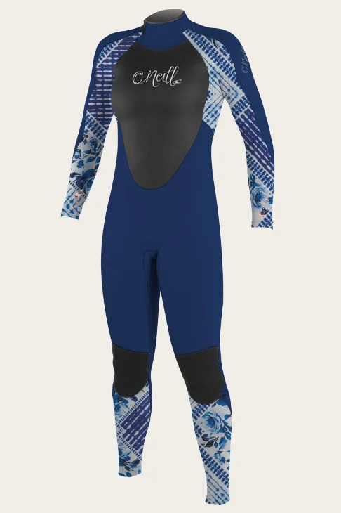 wetsuits for easier movement in the water-O'Neill Youth Girls Epic 3/2 Full - Back Zip