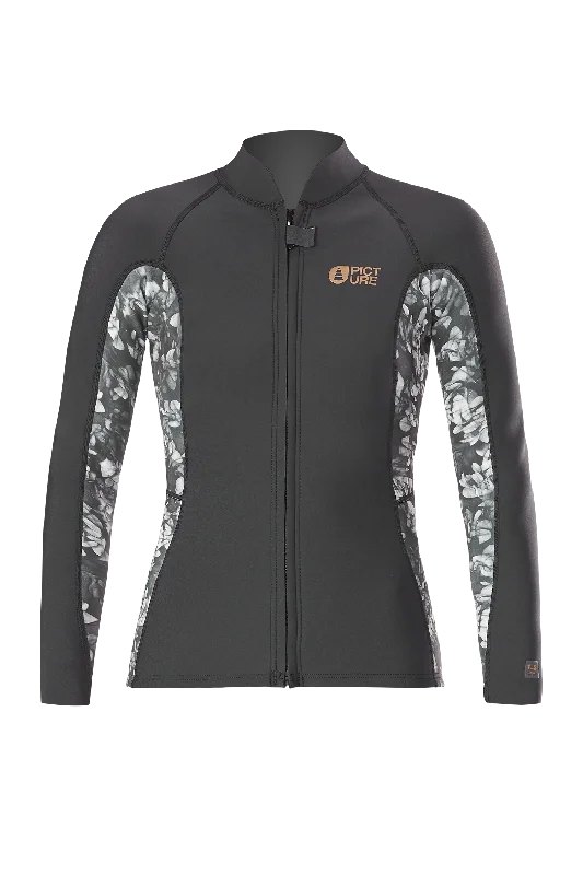 surf clothing for active outdoor activities-Picture Women's Will Front Zip 1.5mm Top NEW!