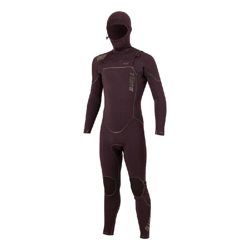 wetsuits with high-stretch fabric for easy paddling-Buell RB2 Beast 5/4mm Hooded Wetsuit