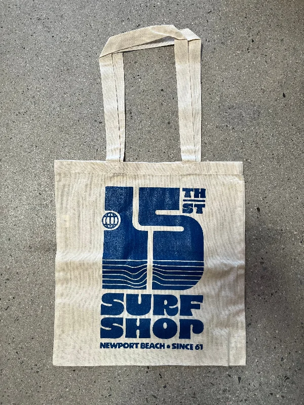 surf clothing with sleek and minimalist designs-15th St Groovy Drip MEDIUM TOTE BAG