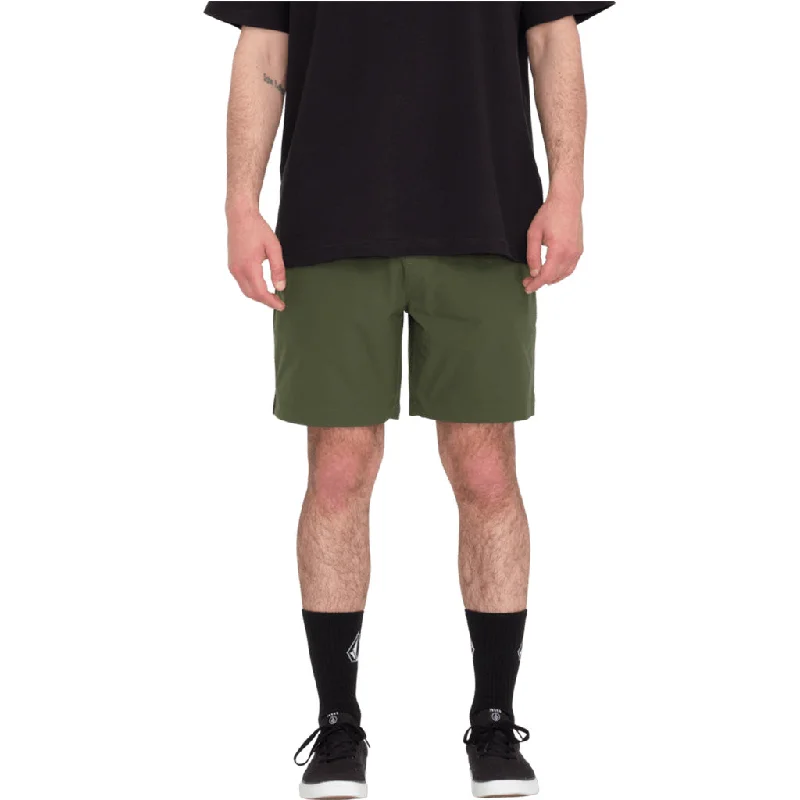 surf clothing with water-resistant coating for durability-Volcom Hoxstop EW 18 Boardshort - Squadron Green