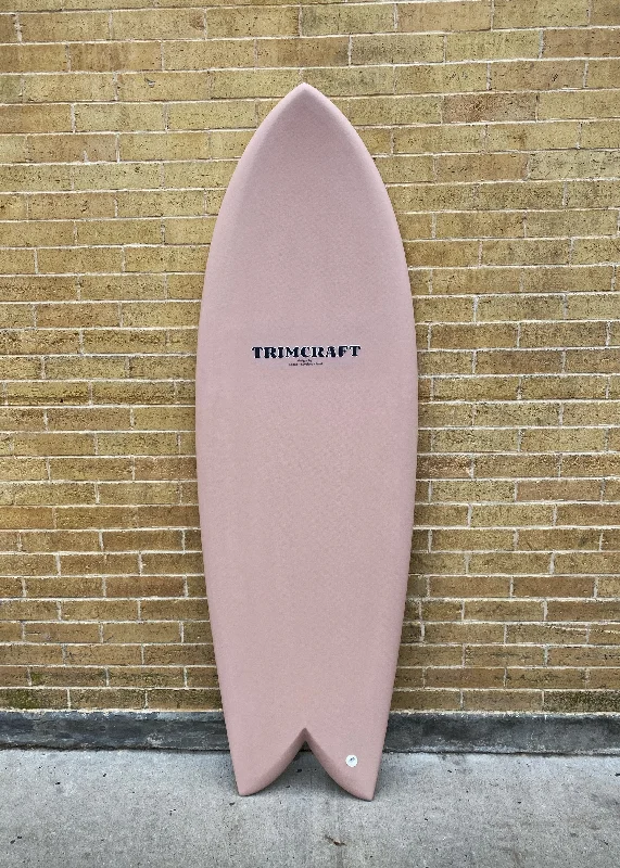 surfboards for greater wave control-5'5" Trimcraft Surfboards Rich Fish - Dusty Rose Opaque