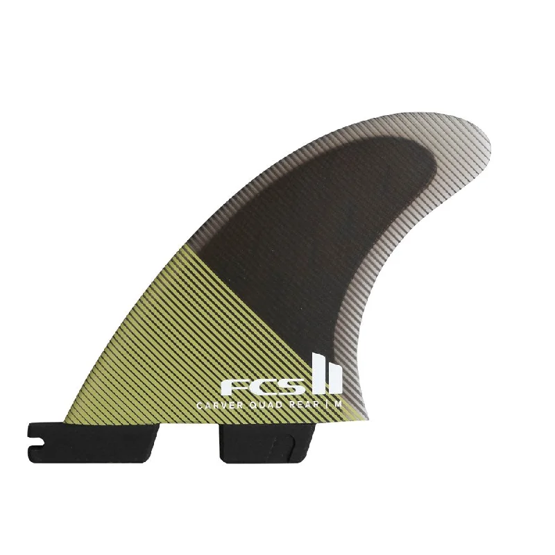 surfboard fins for better wave transitions and control-FCS II Carver PC Eucalyptus Quad Rear Fins