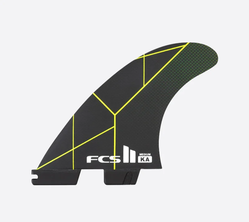 surfboard fins for better bottom turns-FCS II Kolohe Andino PC Black/Acid Tri Fins