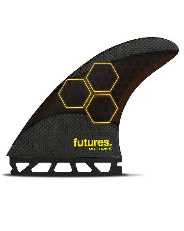 surfboard fins with extra grip for turns-AM2 Thruster Techflex