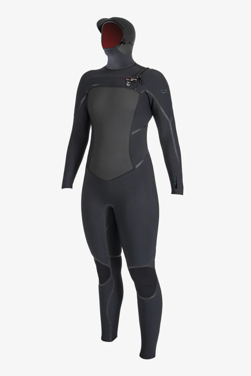 wetsuits for quick-drying after water sessions-O'Neill Women's Psycho Tech 5.5/4 Hooded Wetsuit