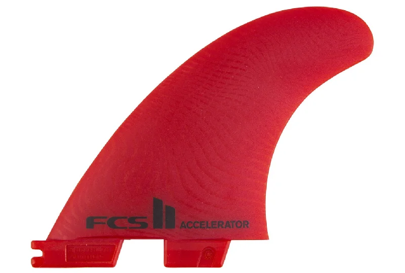 surfboard fins for faster acceleration-ACCELERATOR NEO GLASS RED TRI FINS