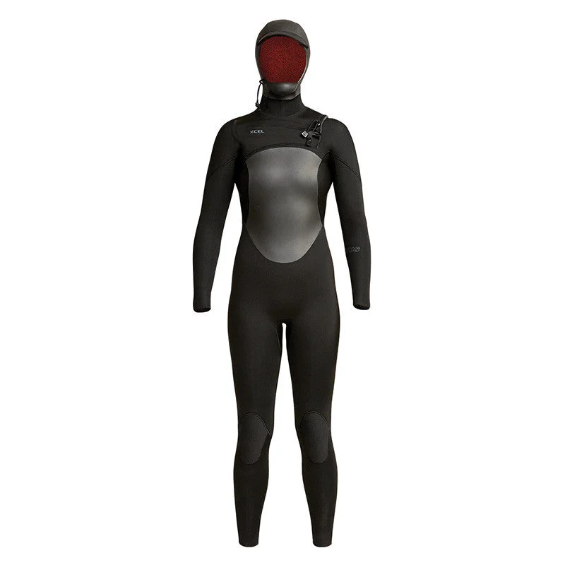 wetsuits for flexible fit and easy removal-Xcel Women's Axis Hooded 5/4mm Wetsuit