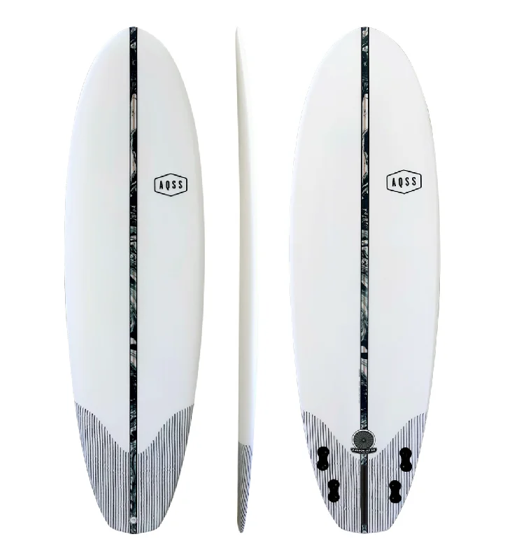 surfboards for easy access to waves in shallow surf-AQSS Carbon Jet 2.9 EPS Funboard by Beau Young - White Carbon