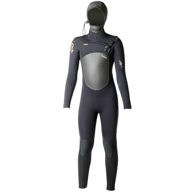 wetsuits with innovative materials for ultimate comfort-Xcel Youth Infiniti X2 TDC 5/4 Hooded Wetsuit