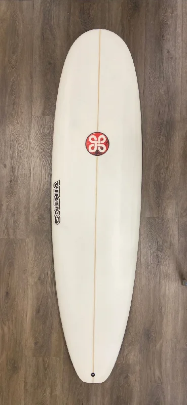 surfboards with great paddle speed-Viking Surfboards 7' Funshape Squash Tail Epoxy Surfboard 2 + 1