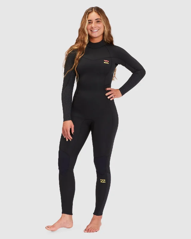 wetsuits for maximum warmth without the bulk-Womens 3/2mm Synergy Back Zip Steamer Wetsuit