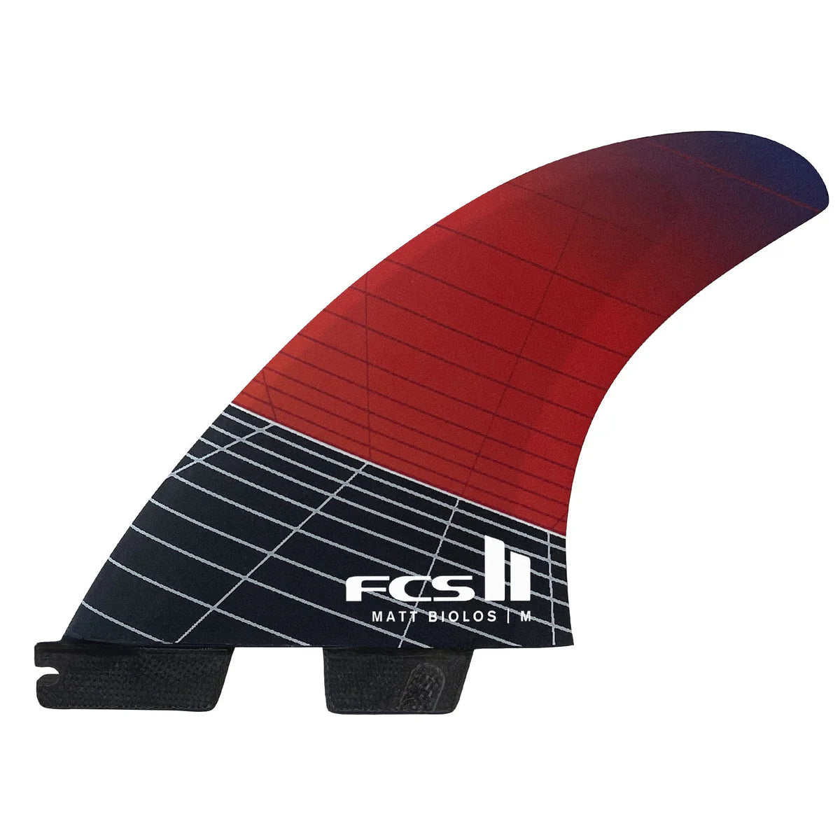 surfboard fins with streamlined shapes for reduced drag-FCS II Matt Biolos Tri-Quad Fin Set - Medium - Red