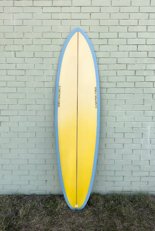 surfboards for efficient paddling in deep water-6'9" Lovemachine Surfboards FM - Yellow & Blue