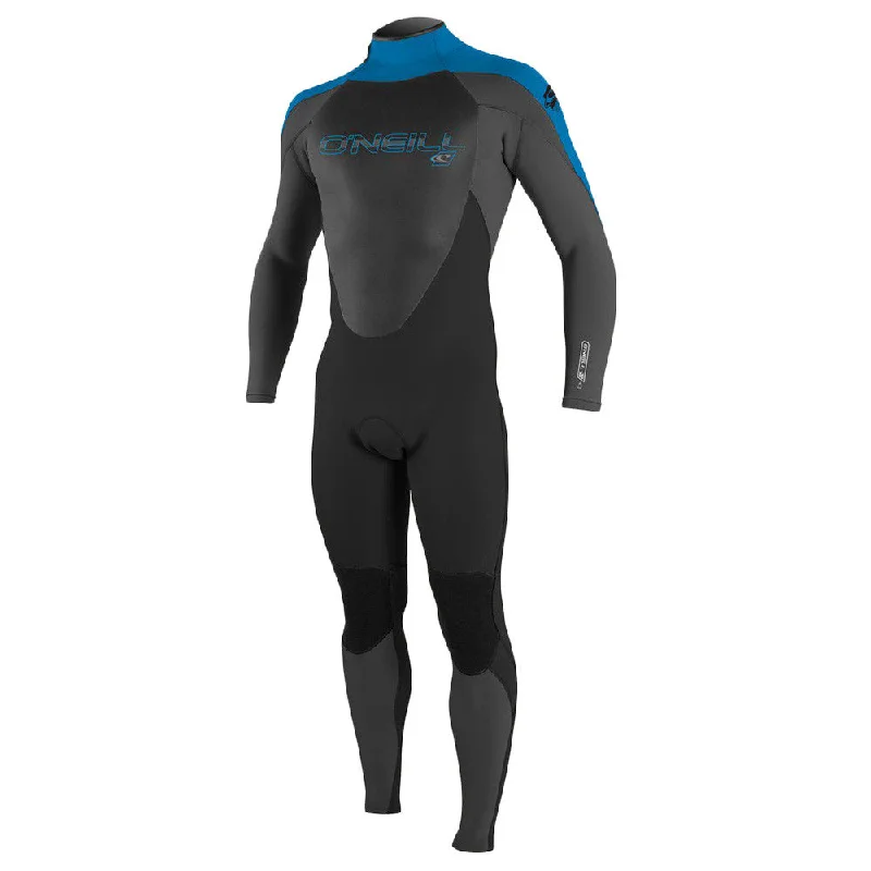 wetsuits for professional water sports athletes-O'Neill Youth Epic 4/3 Wetsuit - Black / Smoke / Ocean