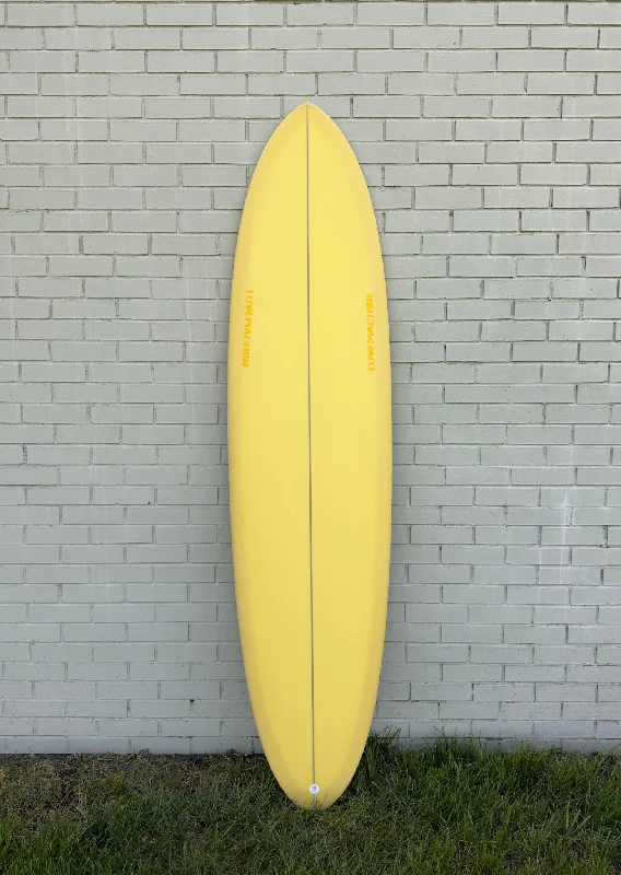 surfboards for efficient paddling in deep water-7'2" Lovemachine Surfboards FM - Yellow