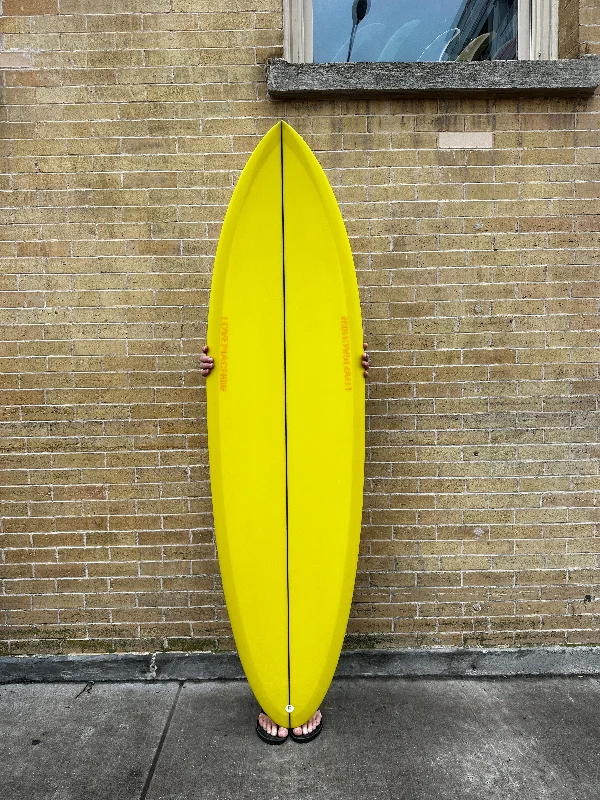 surfboards with wide tails for stability-6'6" Lovemachine Surfboards FM - Chartreuse