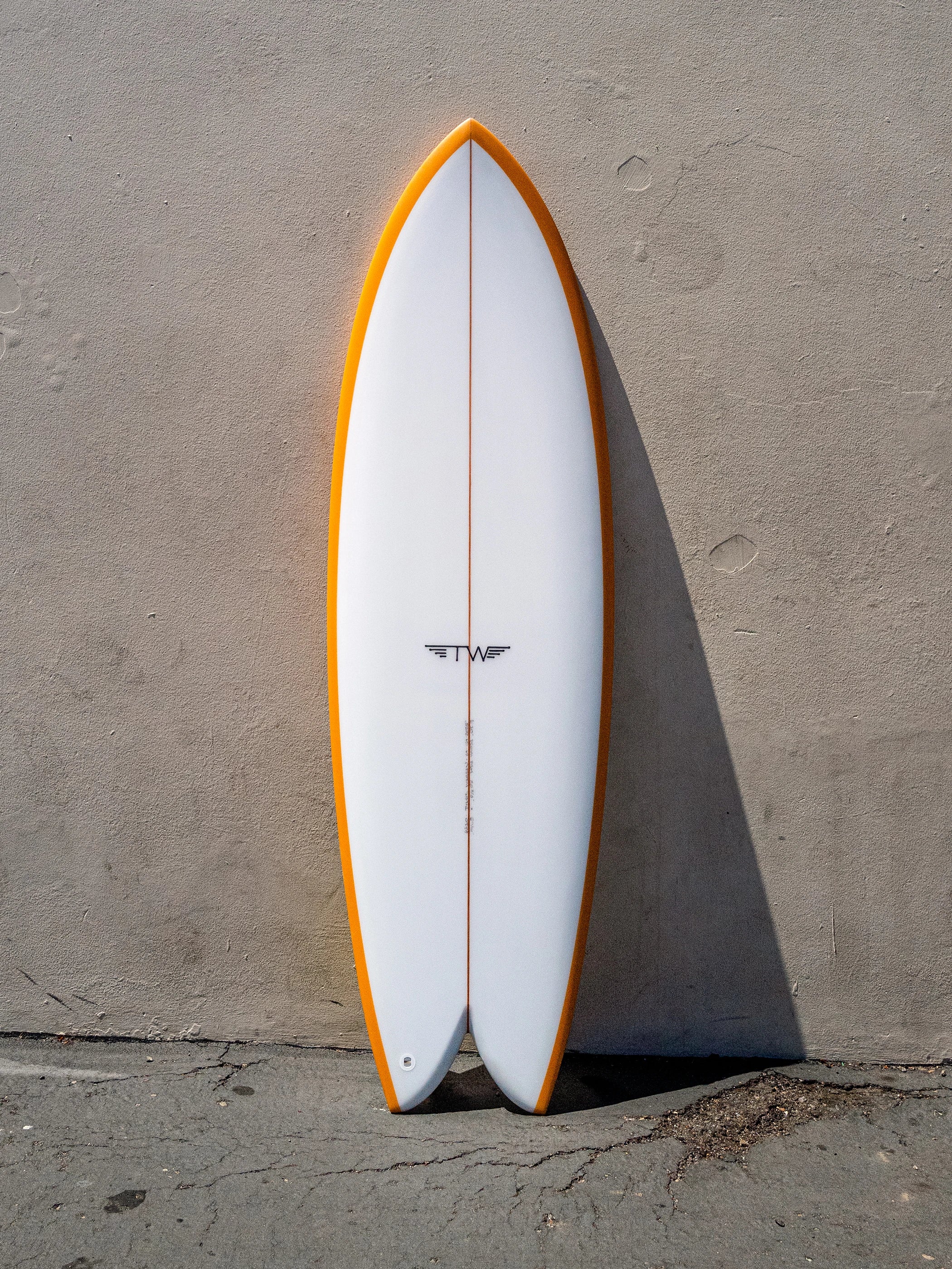 surfboards for advanced wave riding-Tyler Warren | 5’10” Dream Fish Gold Rails Clear Deck / Bottom