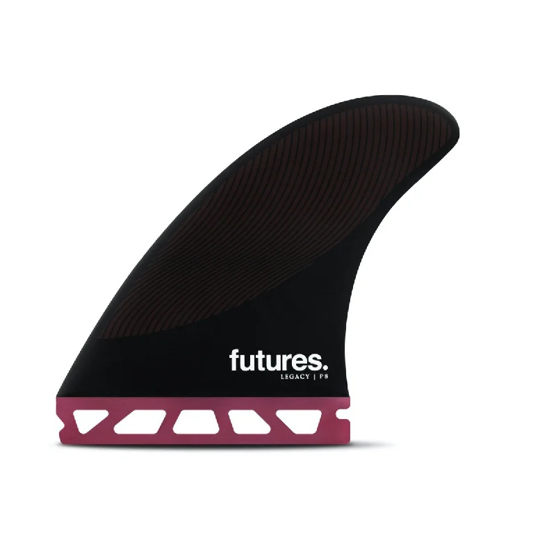 surfboard fins with streamlined shapes for reduced drag-Futures - THRUSTER - Legacy P8 (L) PIVOT BURGUNDY/BLACK