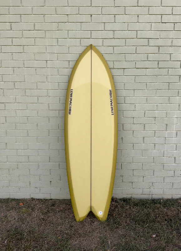 surfboards for greater wave control-5'3" Lovemachine Surfboards Wills Fish - Olive