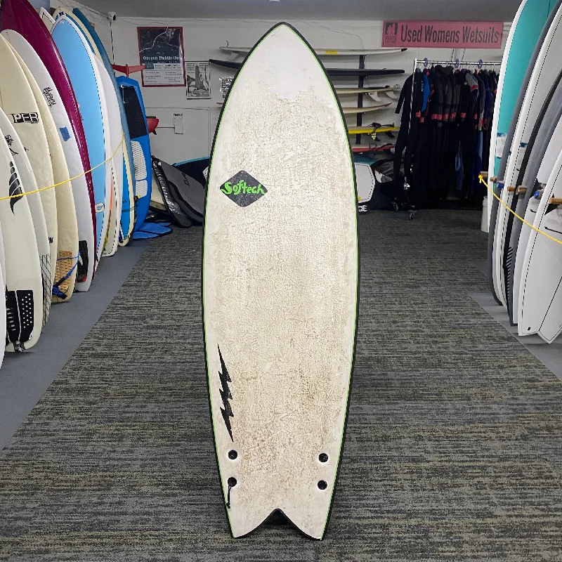 surfboards with extra grip for better control-Used 5'8 Softech Fish