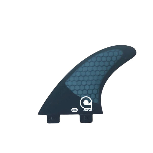 surfboard fins with multi-material designs for performance-Surfboard Fins CM3 Dual Tab Thruster - CARBON BASE