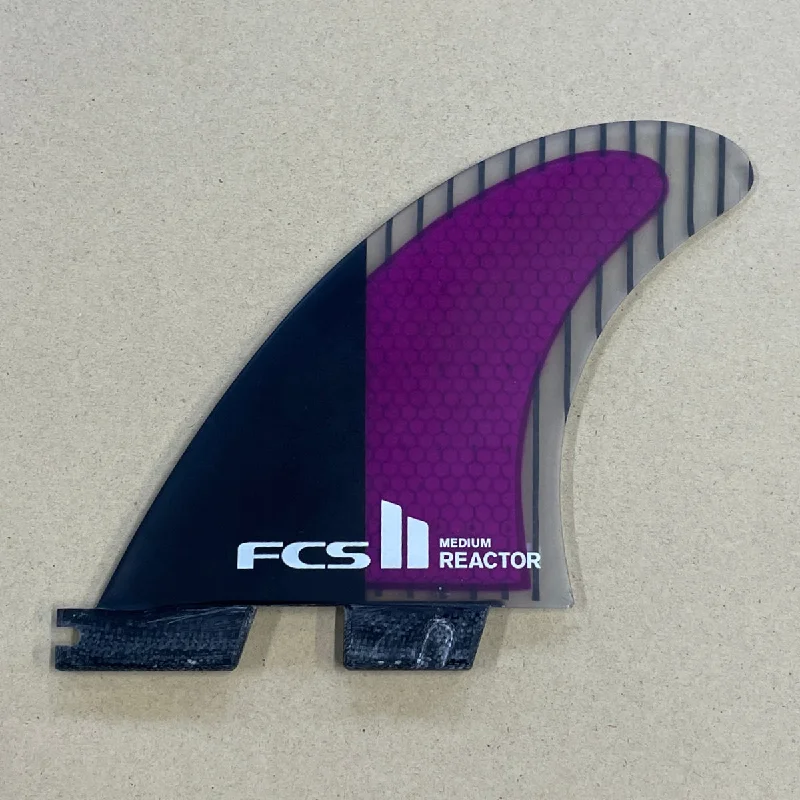 surfboard fins for performance in choppy waters-FCS II THRUSTER REPLACEMENT Centre fin - Reactor PC Carbon Medium  - one off fin