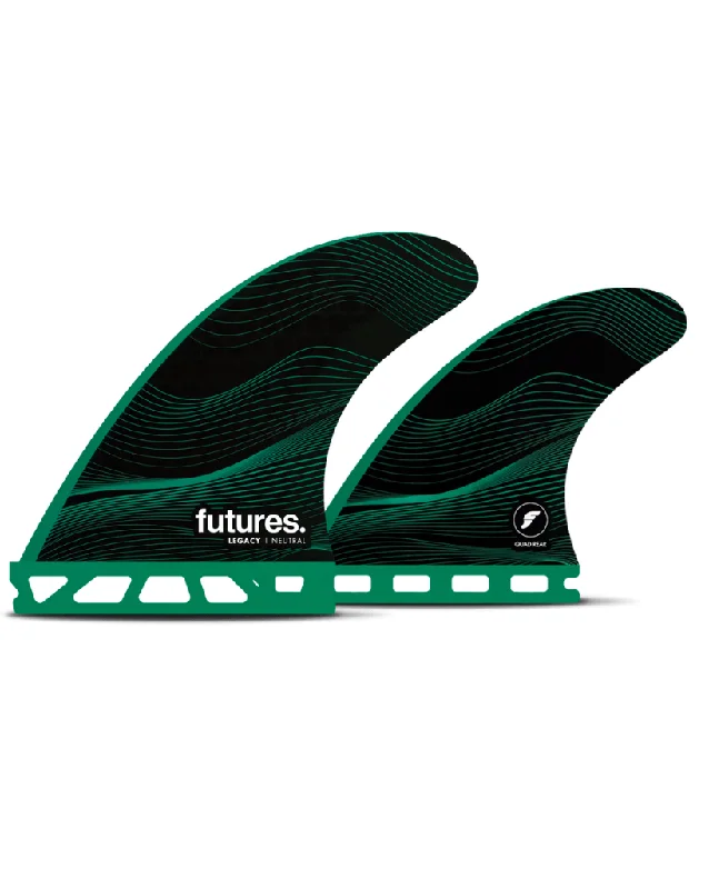 surfboard fins with carbon construction for lightness-F6 Legacy Quad Thruster Fins