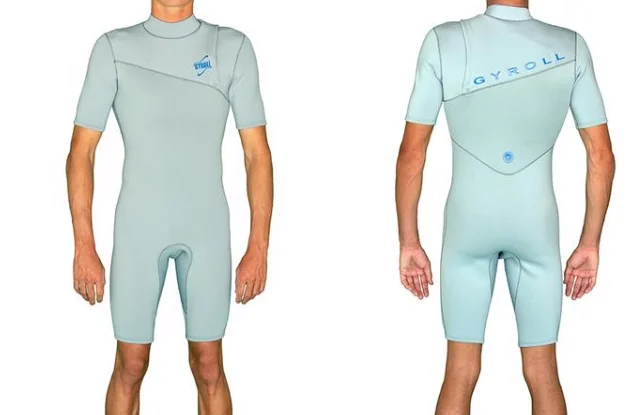 wetsuits for free diving and spearfishing-GYROLL PRIMUS 2:2 ZIPPERLESS SPRING SUIT - FOG BLUE - SMALL