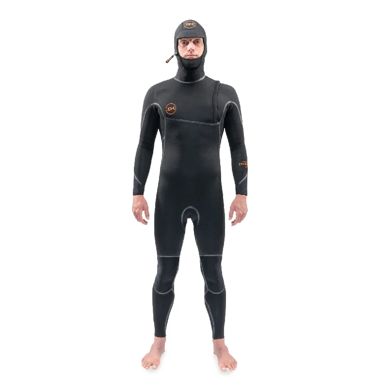 wetsuits for a snug and secure fit-Dakine Men's Cyclone Zip Free Hooded Wetsuit - 5/4mm