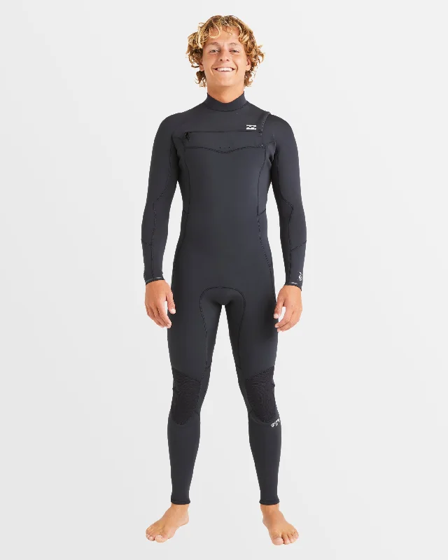 wetsuits for active lifestyle and sports-Mens 4/3mm Absolute Natural Chest Zip Wetsuit